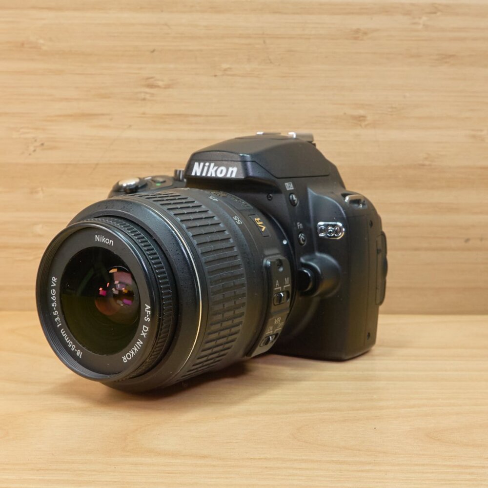 Nikon D60 10.2MP Digital SLR Camera w/ Nikkor 18-55mm f/3.5-5.6G AF-S Lens
